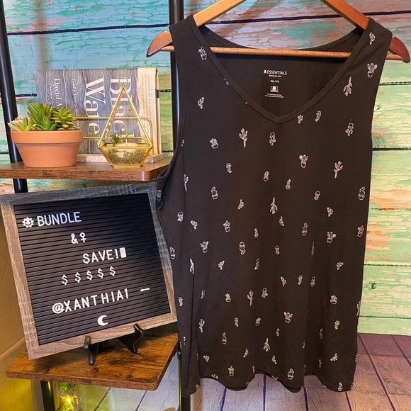 Ladies Printed Cactus Tank Top - Picture 2 of 2